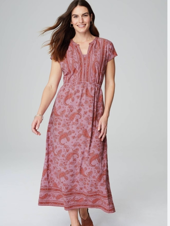 Pure Jill Dresses & Skirts - NWT J. Jill Pure Jill Pink Paisley Floral Maxi Plus Size Dress Sz 2X
